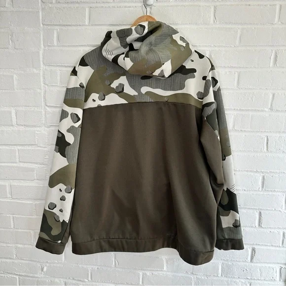 Nike Fleece Hoodie Men's Size XL Green Camo Pullover Sweatshirt Dri Fit BV2740 - Picture 6 of 8